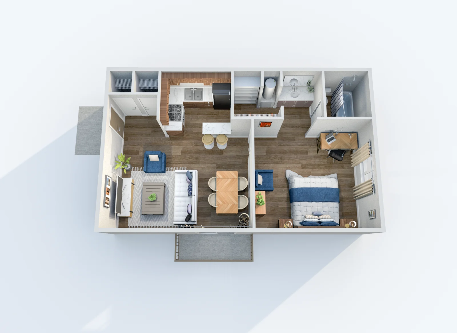 Catalina — floor plan, Plan A1 · 1 bed · 1 bath · 540 sq ft