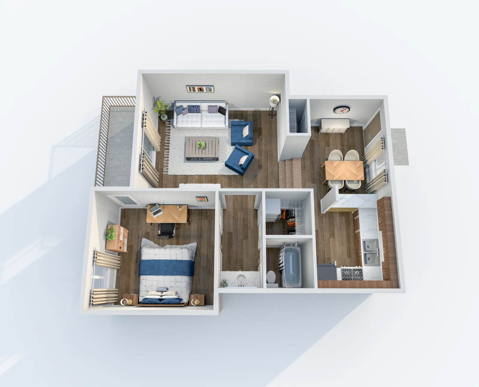 Catalina — floor plan, Plan A5 · 1 bed · 1 bath · 796 sq ft
